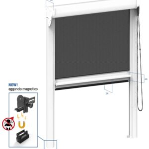 Zanzariera Verticale con Bottoni M50